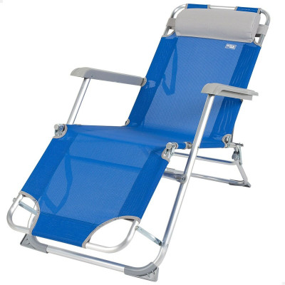 Chaise longue inclinable Aktive Bleu 153 x 33 x 47 cm Chaise longue inclinable Aktive Bleu 153 x 33 x 47 cm