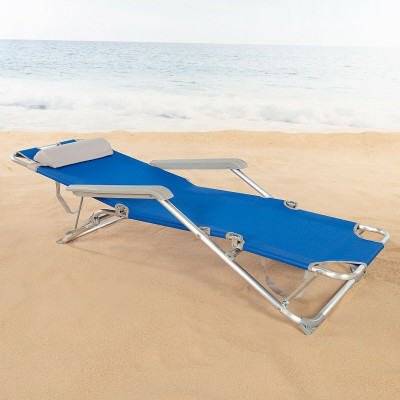 Chaise longue inclinable Aktive Bleu 153 x 33 x 47 cm Chaise longue inclinable Aktive Bleu 153 x 33 x 47 cm