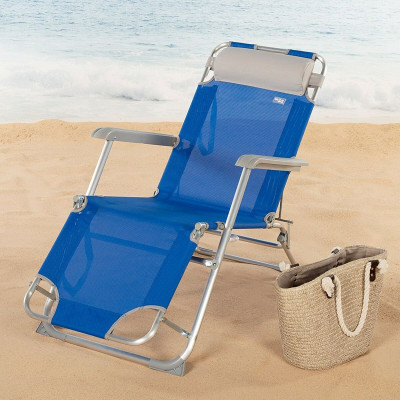 Chaise longue inclinable Aktive Bleu 153 x 33 x 47 cm Chaise longue inclinable Aktive Bleu 153 x 33 x 47 cm
