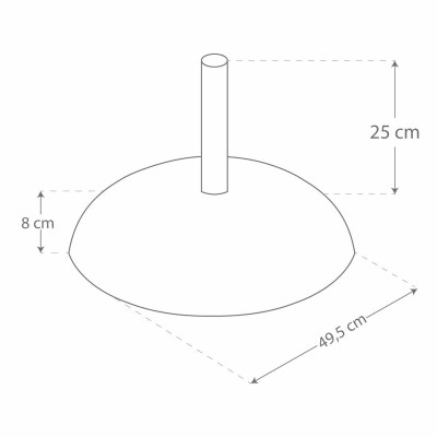 Base pour parapluie Aktive 50 x 34 x 50 cm Ciment Acier Base pour parapluie Aktive 50 x 34 x 50 cm Ciment Acier