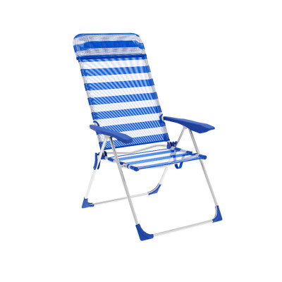 Chaise Pliante Marbueno Bleu Blanc 69 x 110 x 58 cm Chaise Pliante Marbueno Bleu Blanc 69 x 110 x 58 cm