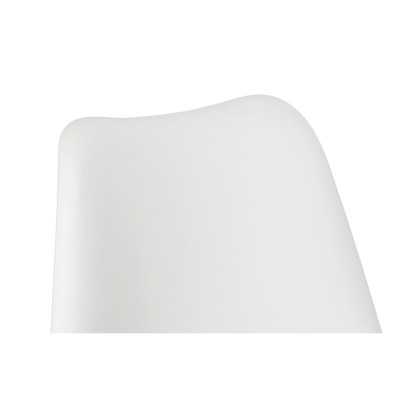 Chaise DKD Home Decor 48 x 55 x 83 cm Blanc polypropylène Hêtre