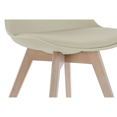 Chaise DKD Home Decor 48 x 54 x 82 cm Beige polypropylène Hêtre
