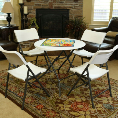 Table d'appoint Lifetime Blanc 83,5 x 73,5 x 83,5 cm Acier Plastique Table d'appoint Lifetime Blanc 83,5 x 73,5 x 83,5 cm Acier Plastique