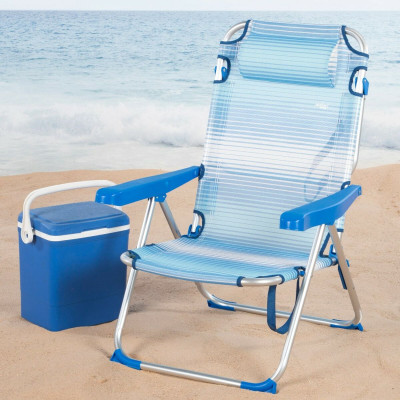 Chaise de Plage Aktive 48 x 90 x 60 cm (2 Unités) Chaise de Plage Aktive 48 x 90 x 60 cm (2 Unités)