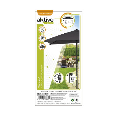 Parasol Aktive 200 x 235 x 120 cm Anthracite Aluminium