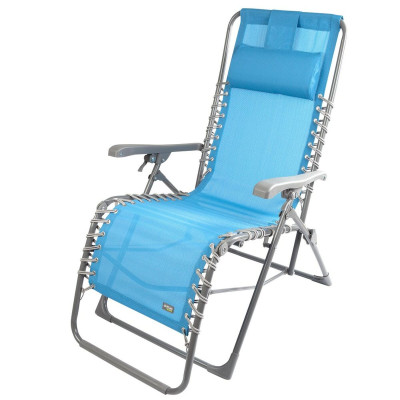 Chaise longue Aktive Textilène Bleu 160 x 76 x 52 cm Chaise longue Aktive Textilène Bleu 160 x 76 x 52 cm