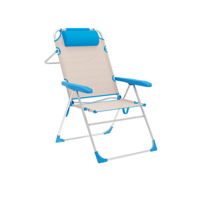 Chaise Pliante Marbueno Bleu Beige 67 x 99 x 66 cm Chaise Pliante Marbueno Bleu Beige 67 x 99 x 66 cm