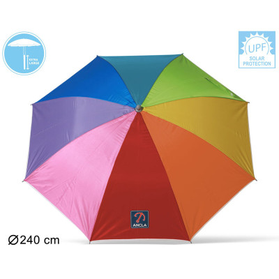 Parasol 240 cm UPF 50 Arc-en-ciel