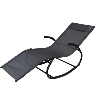 Chaise longue Aktive 172 x 75 x 53 cm Noir Chaise longue Aktive 172 x 75 x 53 cm Noir