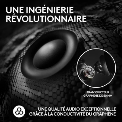 Casque PC Logitech G PRO X 2 LIGHTSPEED Casque audio Bluetooth, Micro-casque detachable - Noir