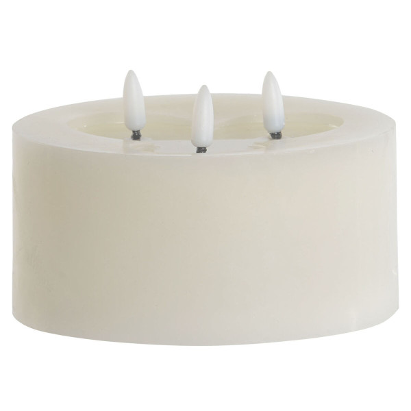Bougie LED Home ESPRIT Beige 15 x 15 x 7 cm (AA)