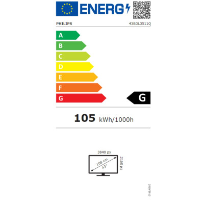 Écran Videowall Philips 43BDL3511Q/00 IPS 43" Direct-LED