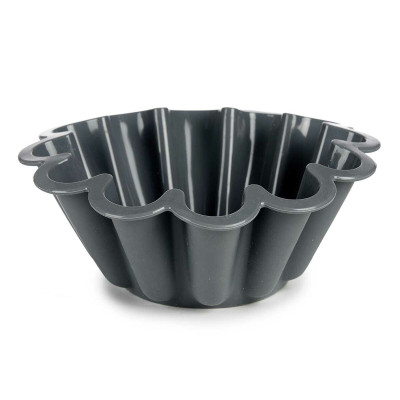 Moule à pâtisserie Kinvara HH477 Gris clair Gris foncé Silicone 1,5 L 24,5 x 10 x 24,5 cm (6 Unités)