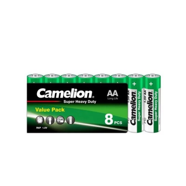 Batterie Camelion Super Heavy Duty Green LR6 Mignon AA (8 pièces)
