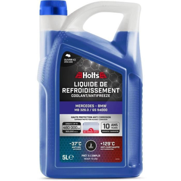 Liquide de Refroidissement - HOLTS - HAFR0008B - Dédié Mercedes - BMW 325.0 / GS94000 5L  Bec