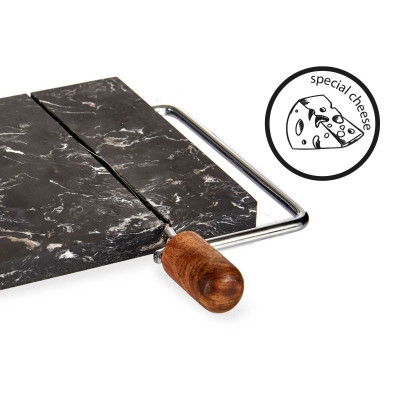 Planche à découper Noir Bois d'acacia Marbre (15 x 1,5 x 22 cm)
