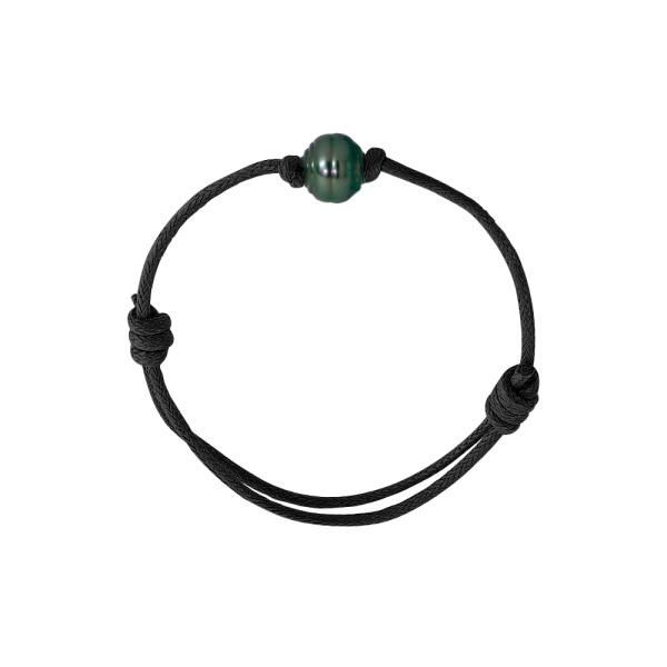 PERLINEA- Bracelet Perles de Cutlure de Tahiti Ronde 10-11 mm- Bijou Femme